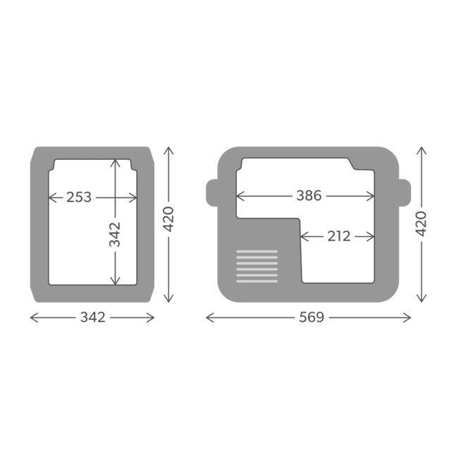 dometic cfx3 25L dimensions